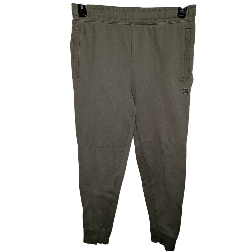 Champion Mens‎ Fleece Jogger Sweatpants Olive Green Small Authentic Athleticwear